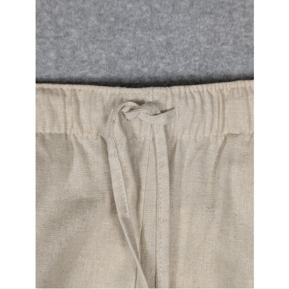 NWT Hollister Tan Linen Blend Wide Leg Elastic Waist Pants XXL - Picture 4 of 14